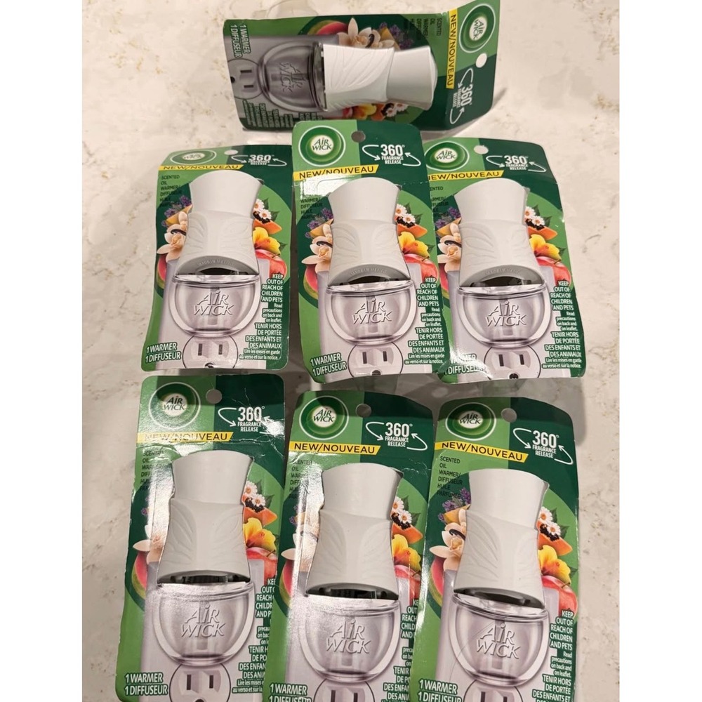 Lot of 7 Air Wick Scented Oil Warmer Plug In Diffuser White 360 Home Fragrance